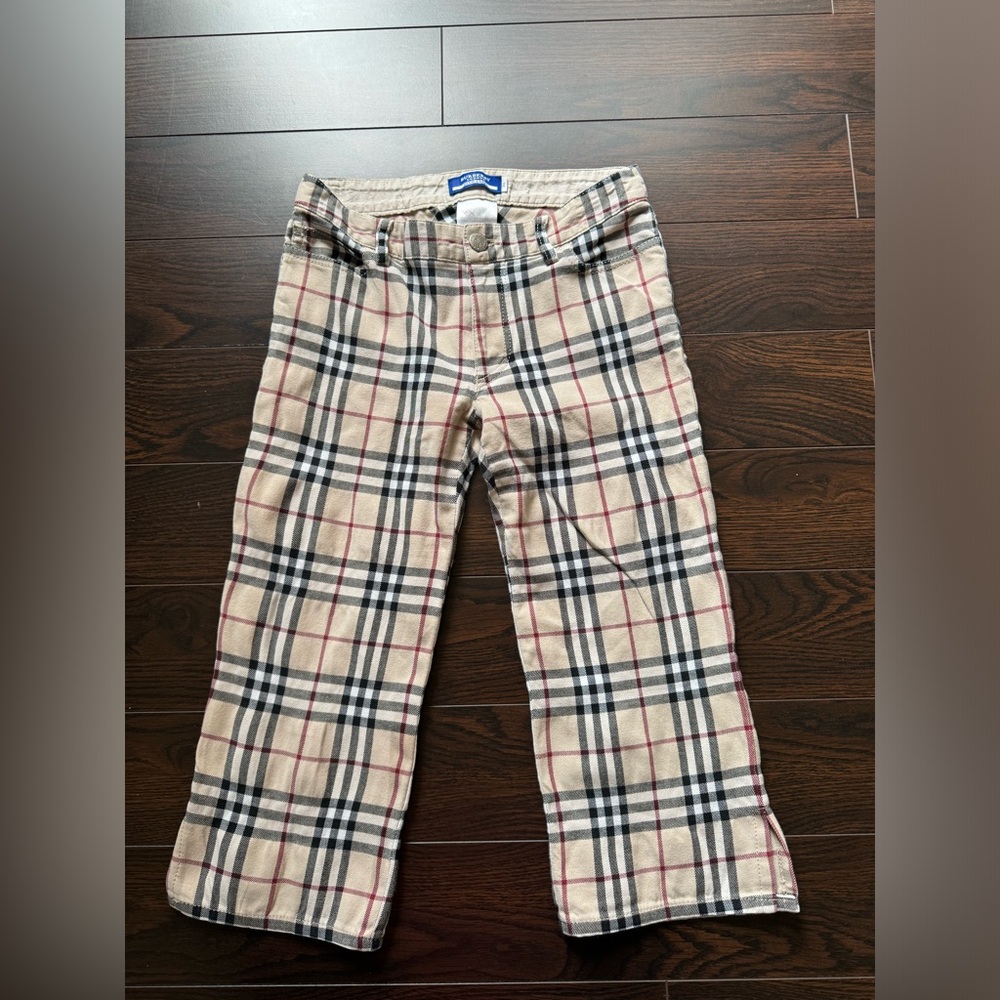 Burberry Beige Nova Check Capri Pants